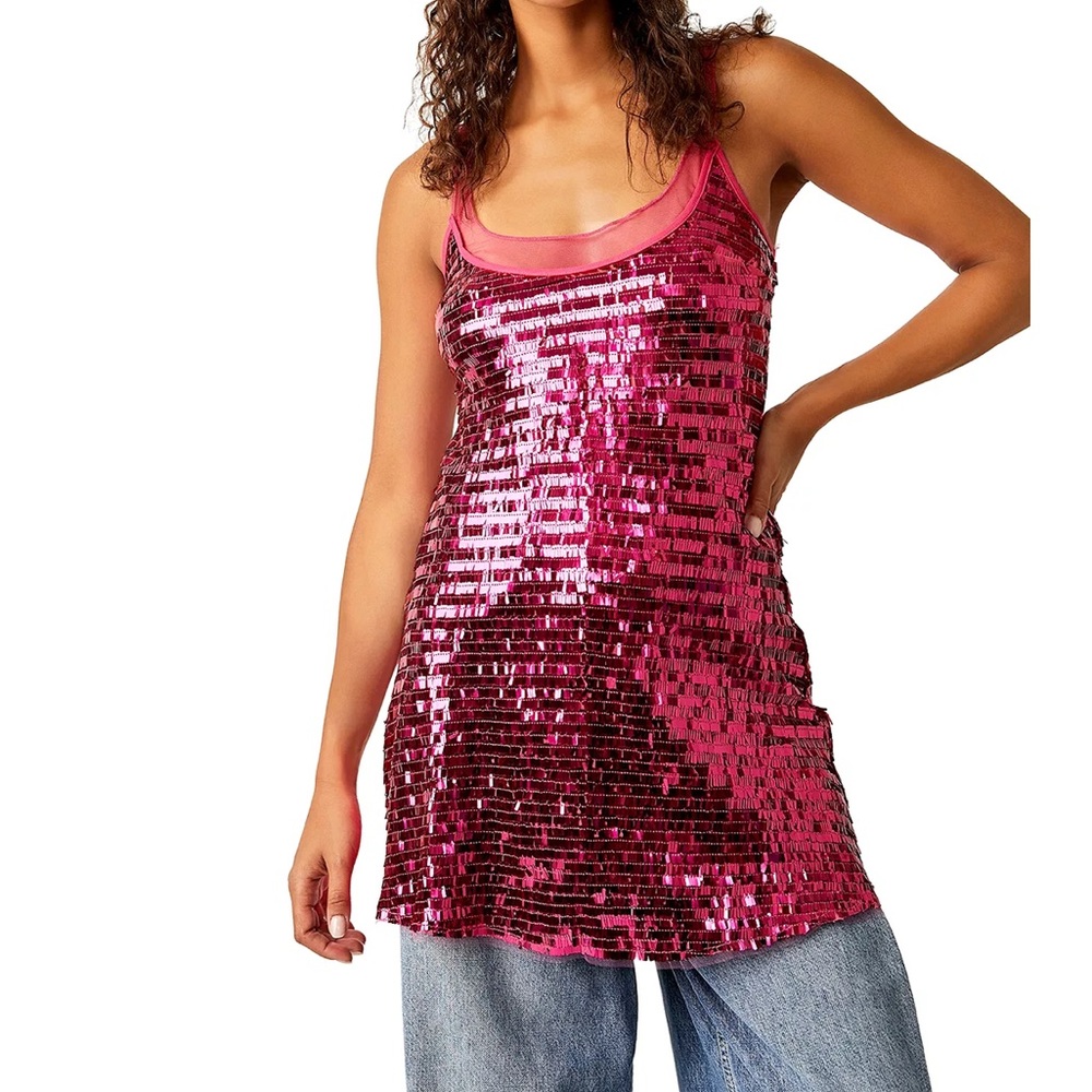 Free People disco mini dress